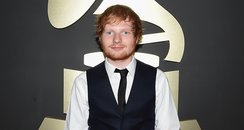 Ed Sheeran arrives at he Grammy Awards 2015