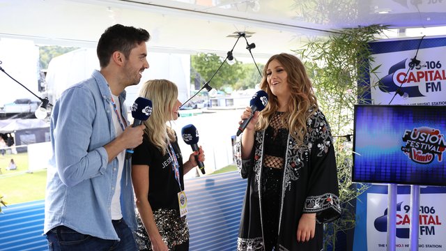 Ella Henderson backstage at Fusion Festival