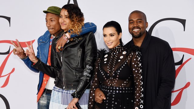 Pharrell Williams, Helen Lasichanh, Kim Kardashian